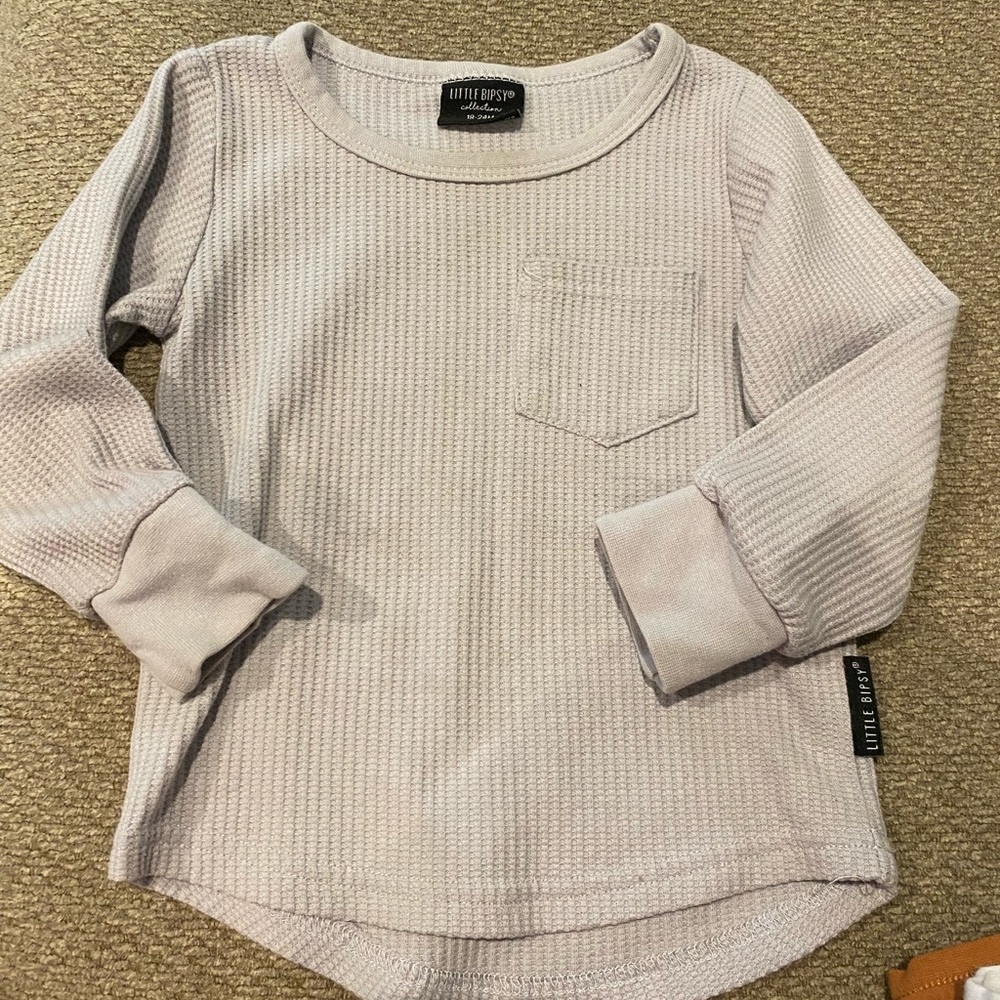 Grey Waffle Long Sleeve